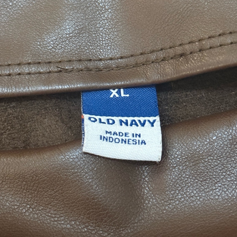 Old navy fitted mini skirt faux leather in espresso bark brown women’s size XL - Picture 7 of 10